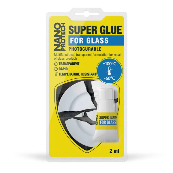 Super glue for glass