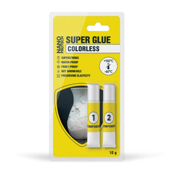 Super glue colorless